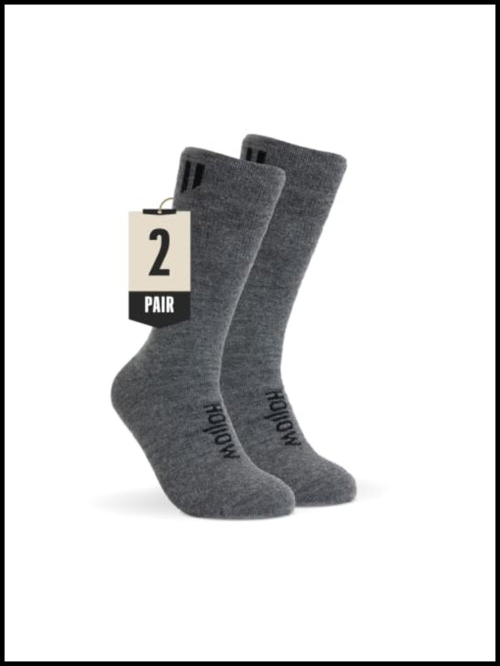 Alpaca Boot Socks Moisture Wicking Crew Hiking Winter 2PK